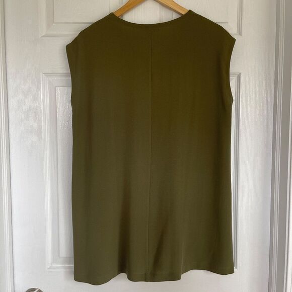 Eileen Fisher V-Neck Silk Georgette Crepe Tunic w/ Pockets Sz SP NWOT - Picture 7 of 7